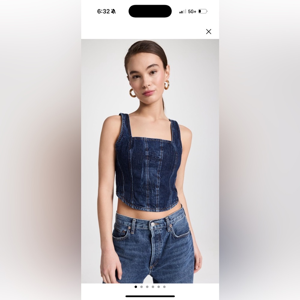 Denim Zip Top